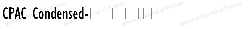 CPAC Condensed字体转换